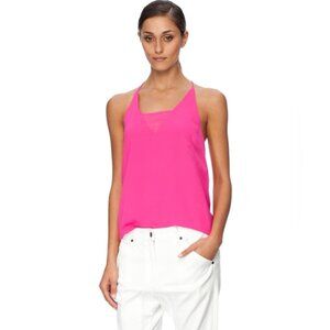 NEW Camila And Marc Snap Cami Halter Top Silky Hot Pink Sleeveless Tank Size 2